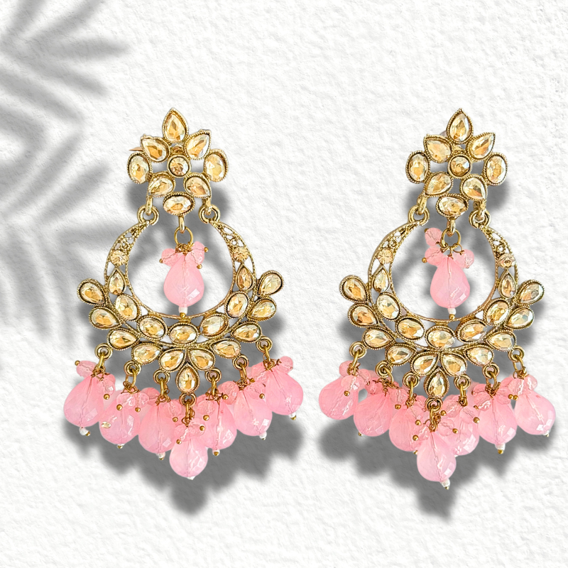 Arya Earrings - Exquisite Handcrafted Kundan Jewelry