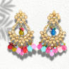 Arya Earrings - Exquisite Handcrafted Kundan Jewelry