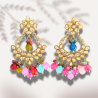 Arya Earrings - Exquisite Handcrafted Kundan Jewelry