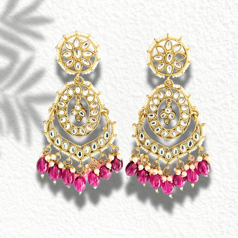 Shreya Kundan Earring - Traditional Craftsmanship, Modern Elegance