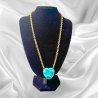 Nora Doublet Stone Pendant Chain - Exquisite Elegance