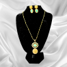 Meera Pendant Set Embellished with Monalisa Stones