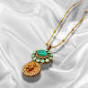 Meera Pendant Set Embellished with Monalisa Stones