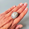 Aria Shell Pearl Adjustable Ring | Elegant & Versatile Jewelry