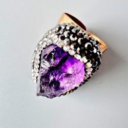 Isla Amethyst Adjustable Ring