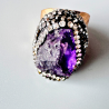 Isla Amethyst Adjustable Ring