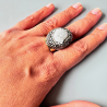 Luna White Moonstone Adjustable Ring | Ethereal Elegance