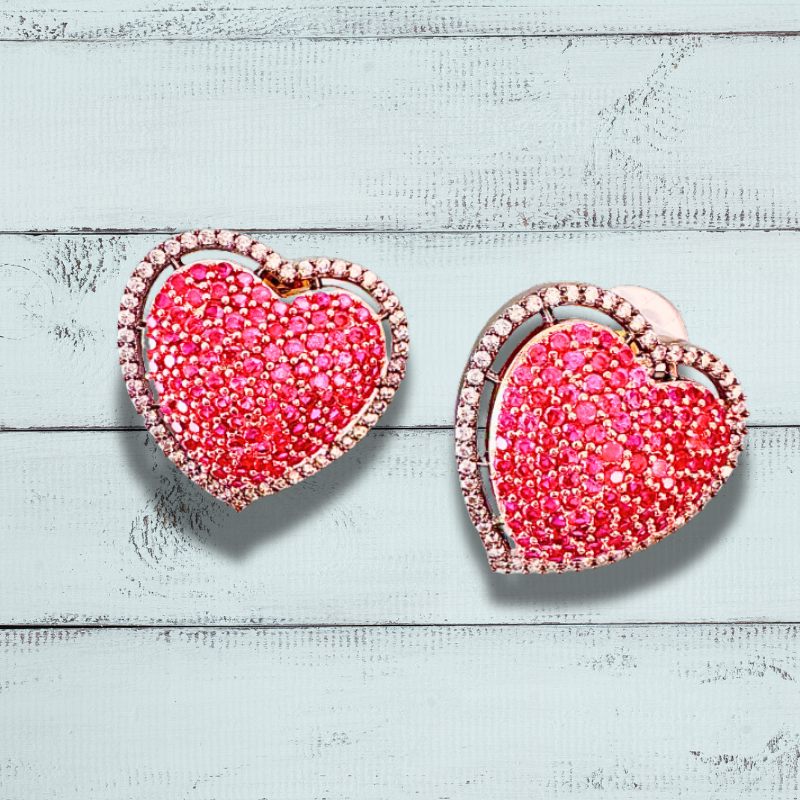 Juno Heart Nano CZ Earrings - Enchanting and Romantic Jewelry