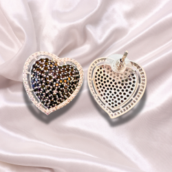 Juno Heart Nano CZ Earrings - Enchanting and Romantic Jewelry