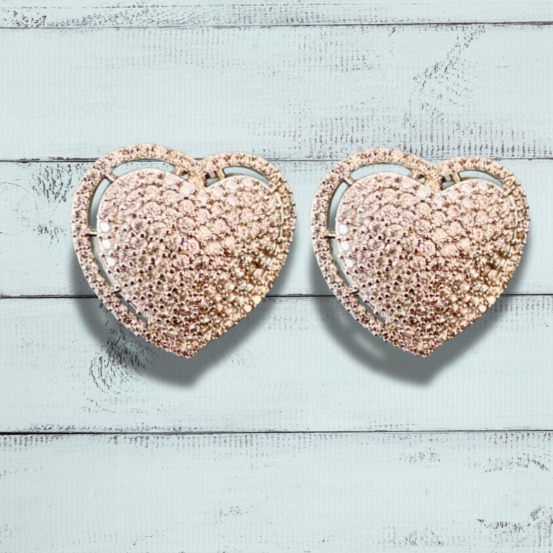 Juno Heart Nano CZ Earrings - Enchanting and Romantic Jewelry