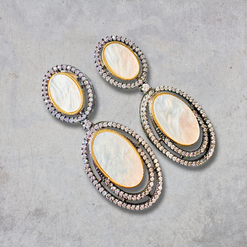 Olivia MOP Earrings - Elegantly Crafted Mother-of-Pearl Jewelry