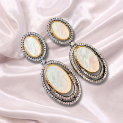 Olivia MOP Earrings - Elegantly Crafted Mother-of-Pearl Jewelry