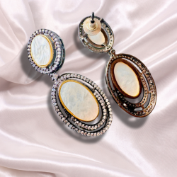 Olivia MOP Earrings - Elegantly Crafted Mother-of-Pearl Jewelry