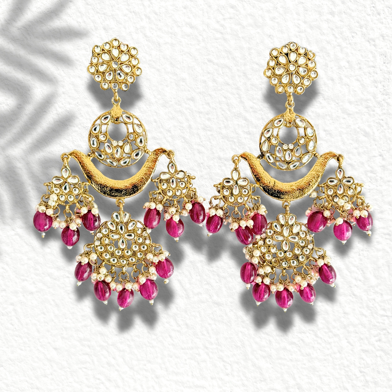 Isha Kundan Earrings - Traditional Craftsmanship, Modern Elegance